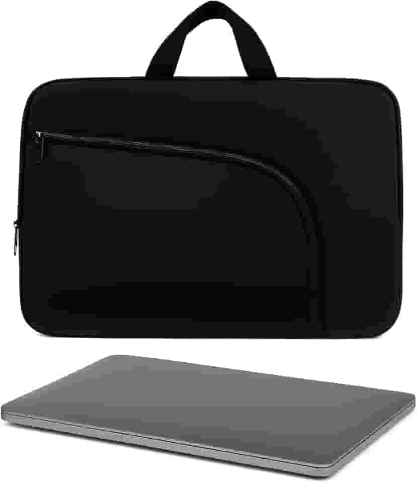 Capa para Notebook 15.6 Polegadas, Resistente à Água, Leve (150g), com Alça e Bolso Frontal, Case Protetora Slim para Trabalho, Faculdade e Viagem, Alça Reforçada, Neoprene - Qualidade Premium