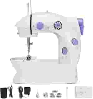 Mini Máquina de Costura Portátil Elétrica – Compacta e Eficiente, Ideal para Reparos Rápidos, Ajustes e Costura Criativa com Acessórios Inclusos