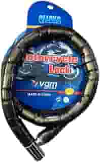 Cadeado Trava Moto Bike 120cm Aço Espiral Reforçado Grosso Portão 22mm