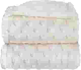 Cobertor Donna Laço Bebê Plush com Sherpa Hearts (Branco)