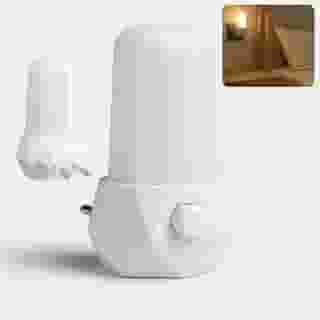 Abajur Luminária de Tomada LED Cristal – Bivolt – Luz Noturna Elegante para Quarto infantil, Quarto, Corredor, Sala ou cozinha – Plugue Direto na Tomada (Branco)