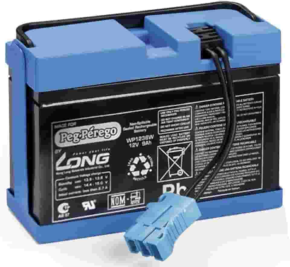 Bateria 12V/9AH Para Carro Elétrico Infantil Orginal Pég Perego Burigotto (Azul/Preta)