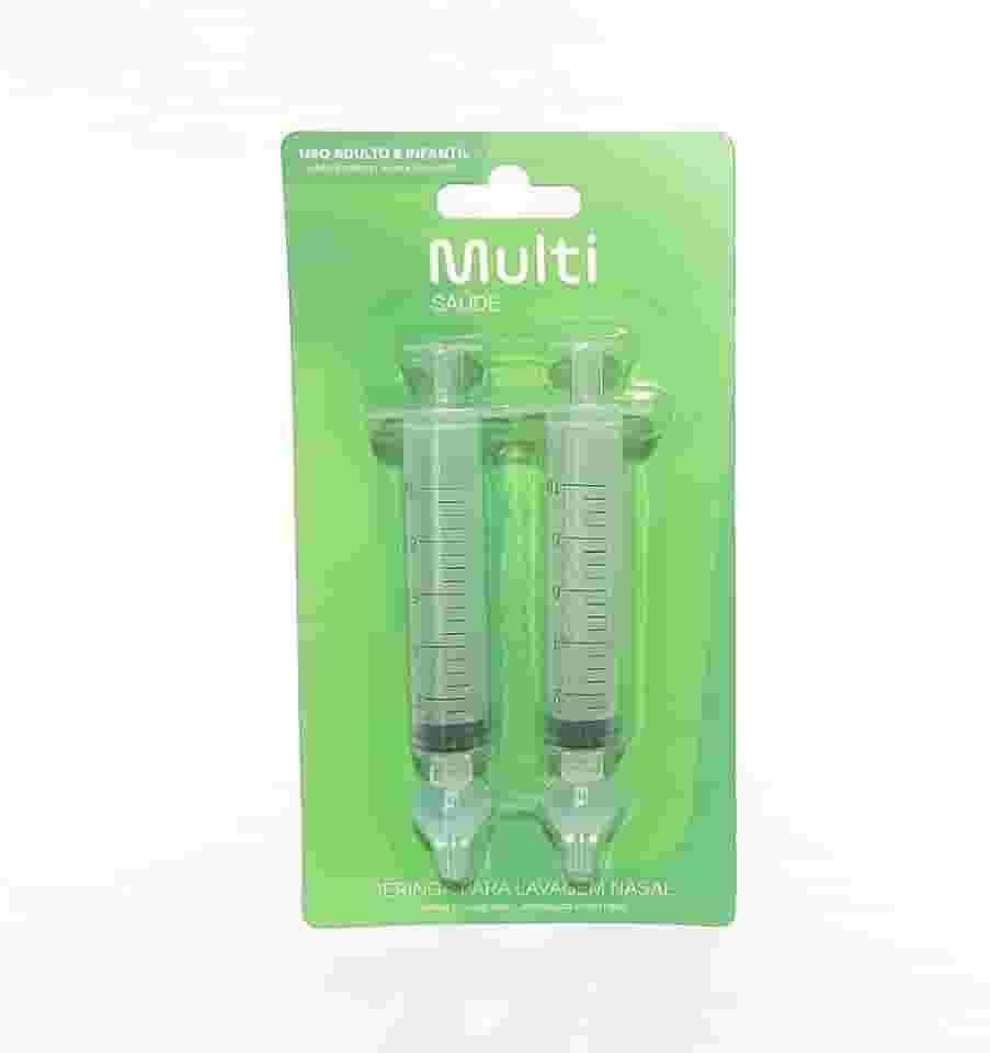 Seringa para Lavagem Nasal 10ml Adulto 2 unidades - Multi Saúde - HC398