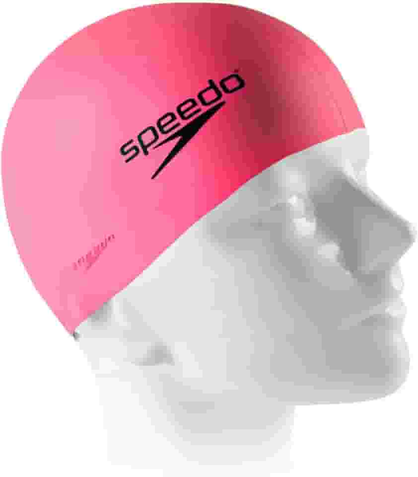 Touca de Natação, Speedo, Flat Cap, Silicone Resistente com Encaixe Confortável,Tamanho Único