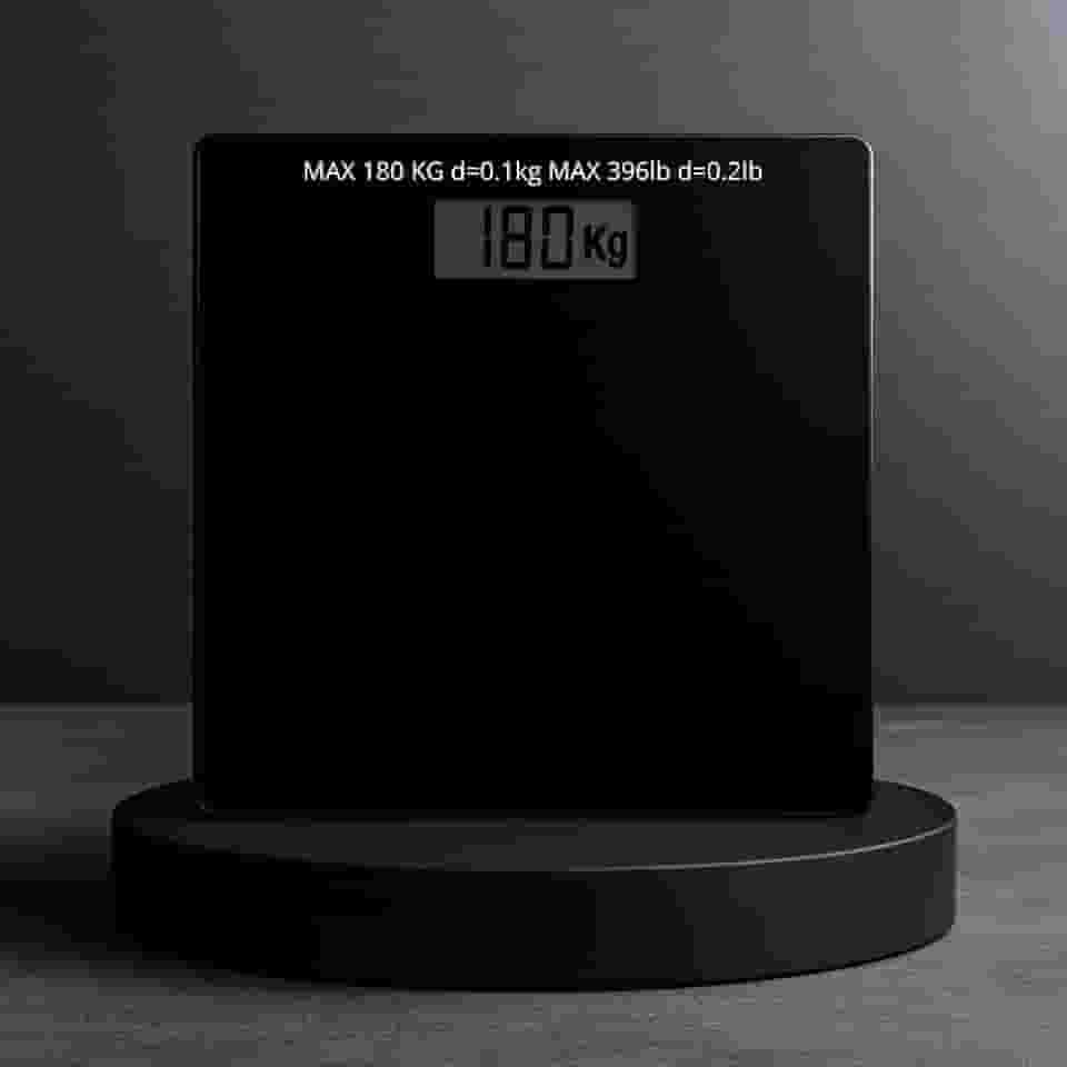 Top Balança Digital Corporal Premium Vidro Temperado Premium Preta 180kg Fitness Casa Banheiro Academia Precisa Display Automático Leve Saúde Peso Inteligente Prática Moderna Pilha AAA Antiderrapante