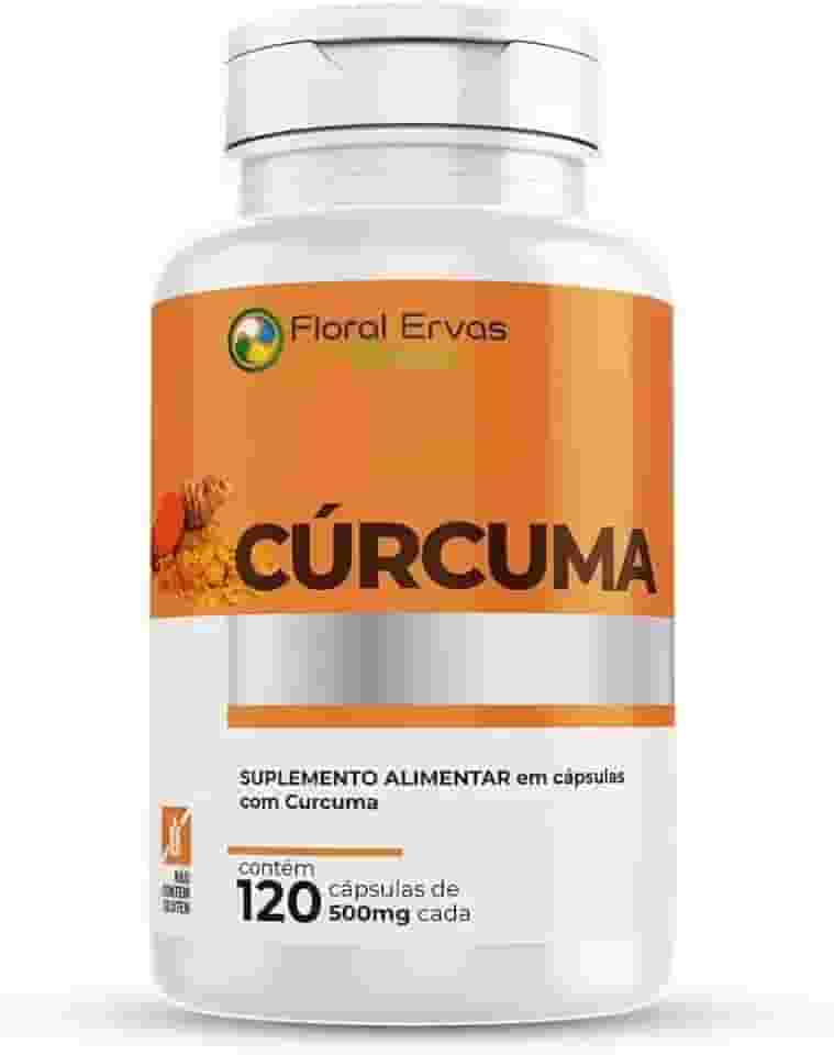 Cúrcuma 500 mg 120 Cápsulas Açafrão Tumérico Açafrão Índia