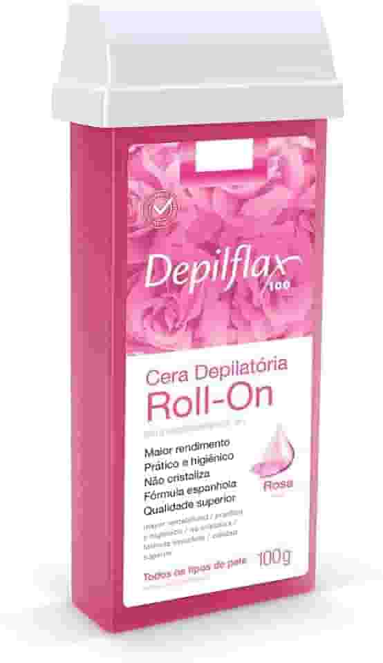 Depilflax – Cera Depilatória Roll-On Rosa 100g