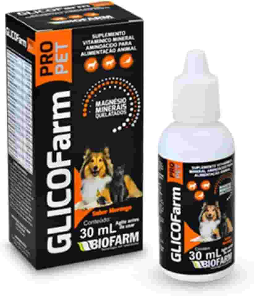 Glicofarm Pro Pet – Suplemento Vitamínico, Mineral e Aminoácido Para Cães, Gatos e Pets Exóticos | Marca – Biofarm
