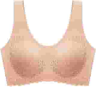 Sutiã Top Diva Sem Costura, Push Up Anatômico 5D, Bojo Removível, Renda Floral