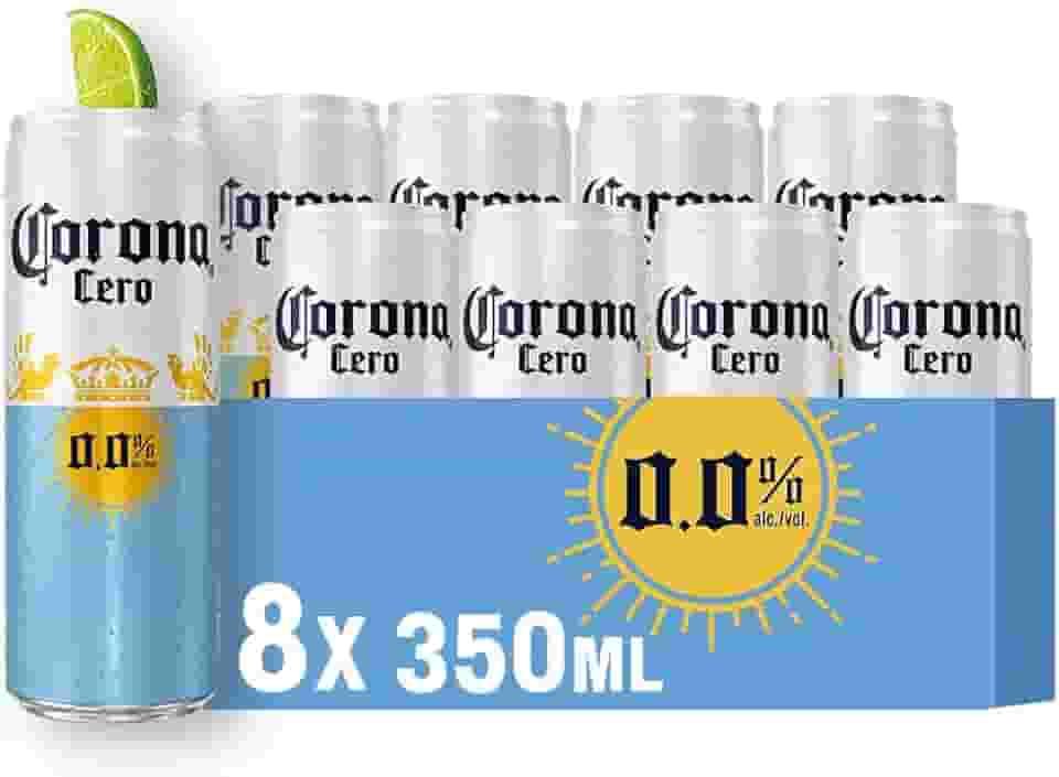Cerveja sem álcool Corona Cero Sunbrew Lata 350ml - Pack com 8 unidades