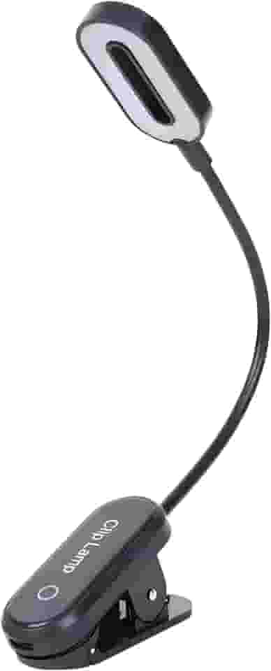 Luz de Leitura LED com Clipe Recarregável Portátil Ajustável