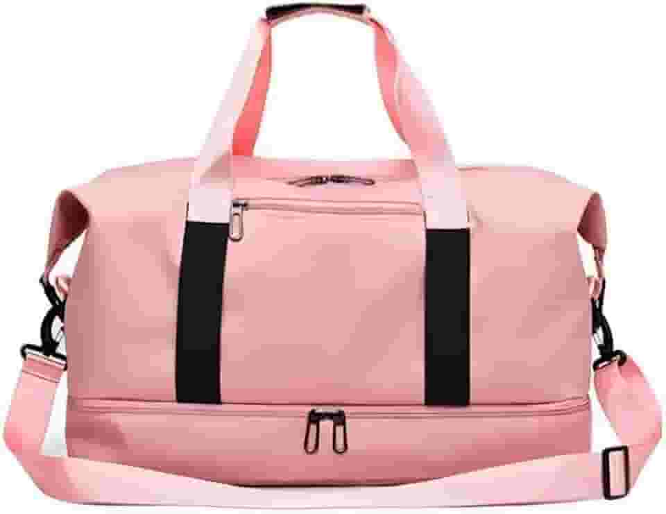 Bolsa De Viagem Sport Com Bolso Impermeável Alça Lateral (rosa 1)
