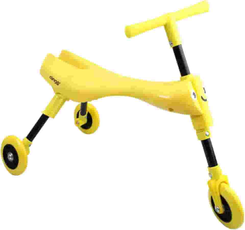 Triciclo Infantil Dobrável Leve Compacto - Clingo - Amarelo