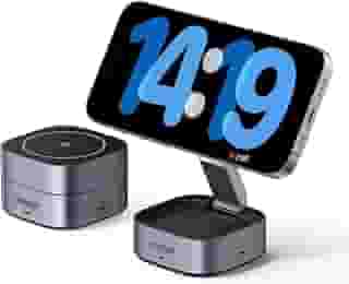 UGREEN Carregador sem Fio Dobrável 2 em 1, Estação de Carregamento Magsafe para Viagens, Compatível com iPhone 15/14/13/12 Series, AirPods 3/2/Pro