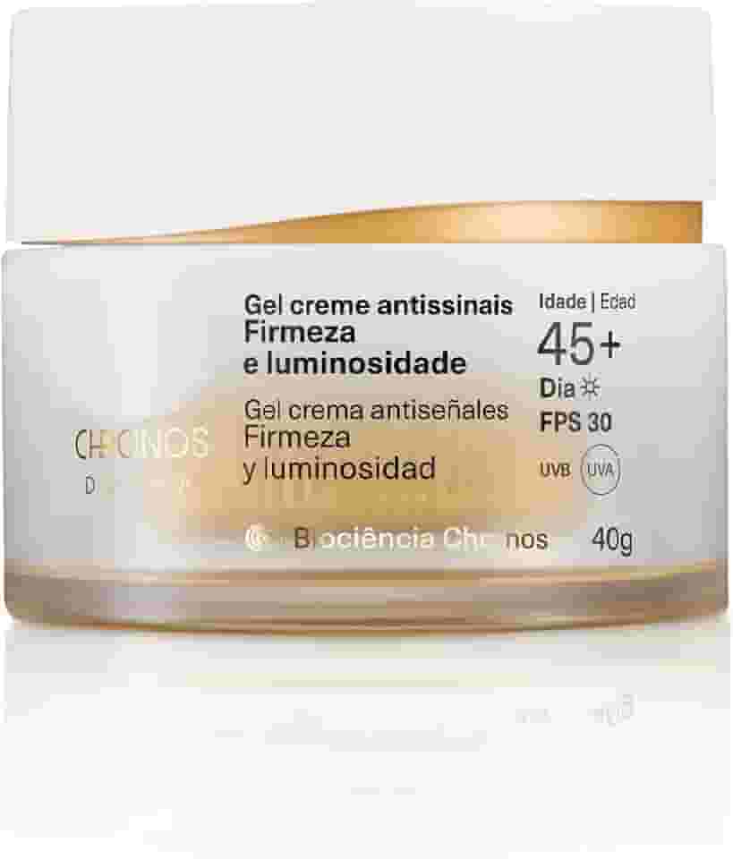 Gel Creme Antissinais Firmeza e Luminosidade 45+ Dia Chronos Derma 40 g