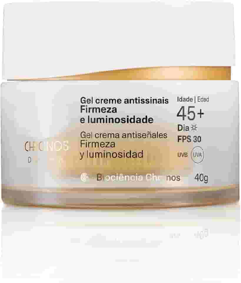 Gel Creme Antissinais Firmeza e Luminosidade 45+ Dia Chronos Derma 40 g