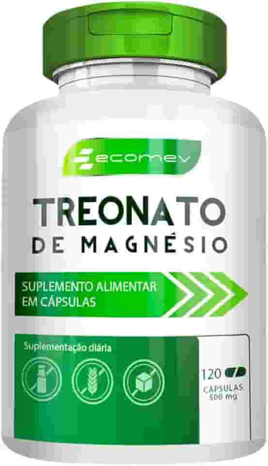 Magnesio Treonato 500mg 120 capsulas 100% Puro Ecomev