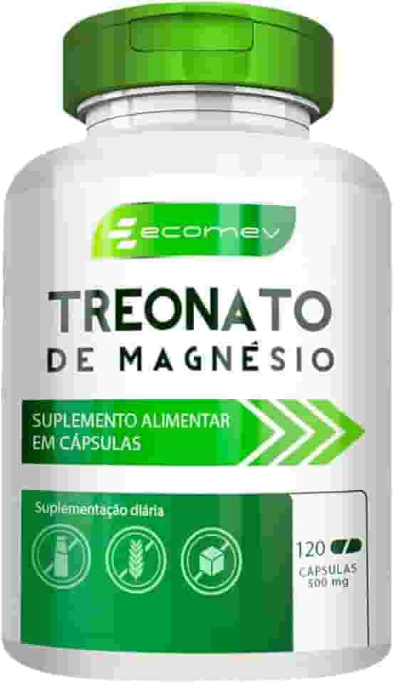 Magnesio Treonato 500mg 120 capsulas 100% Puro Ecomev