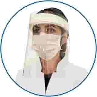 Protetor Facial Face Shield Articulado Branco Kit com 05 un.