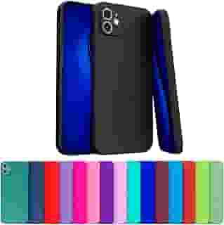 Capa Capinha Case Compatível Apple iPhone 12 Silicone Aveludada Com Proteção De Câmera (PRETO)