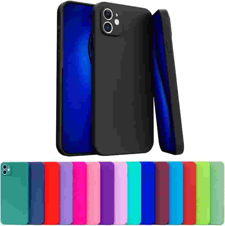 Capa Capinha Case Compatível Apple iPhone 12 Silicone Aveludada Com Proteção De Câmera (ROSA PINK)