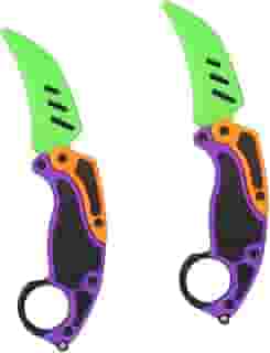 Dreamplay Fidget Gravity Karambit Knife, 2 Pcs 3D Printed Gravity Toys Fake Knife Perfect for Anxiety Stress Relief Autism and ADD