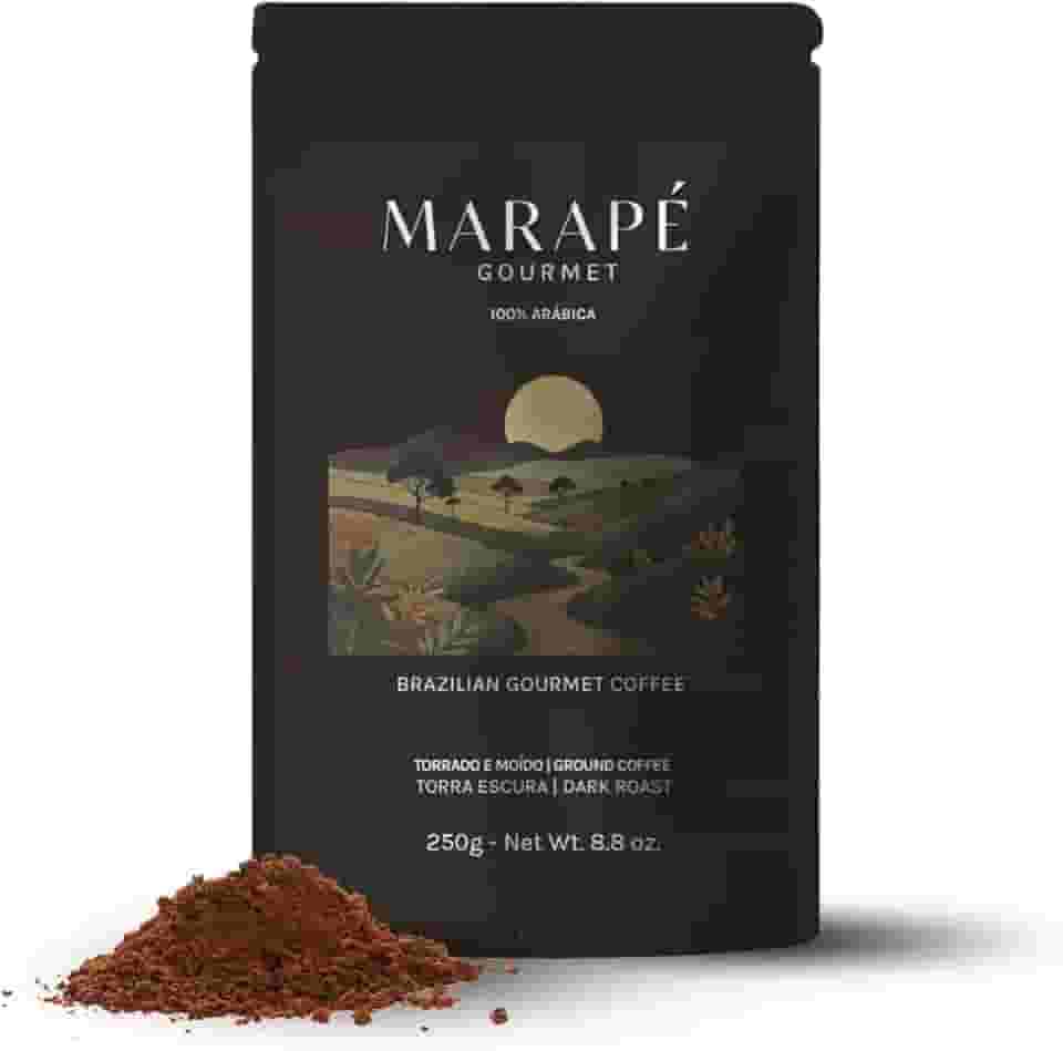 Café Marapé Gourmet 100% Arábica, Torra Média, Notas de Chocolate Amargo, Caramelo e Frutas Secas, Encorpado e Sem Amargor, Direto do Produtor – Pacote 250g