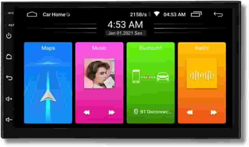 Central Multimidia 7pol 2gb 32gb Quadcore Carplay E Android sem fio serve para todos os carros.