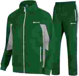 Conjunto de 2 peças de agasalho masculino para corrida, casual, atlético, aquecimento, zíper completo