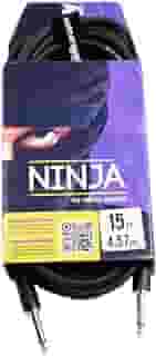 CABO DE GUITARRA NINJA CABLE 0,20 MM CONECTOR P10/P10 15FT 4,57 METROS PRETO - SANTO ANGELO