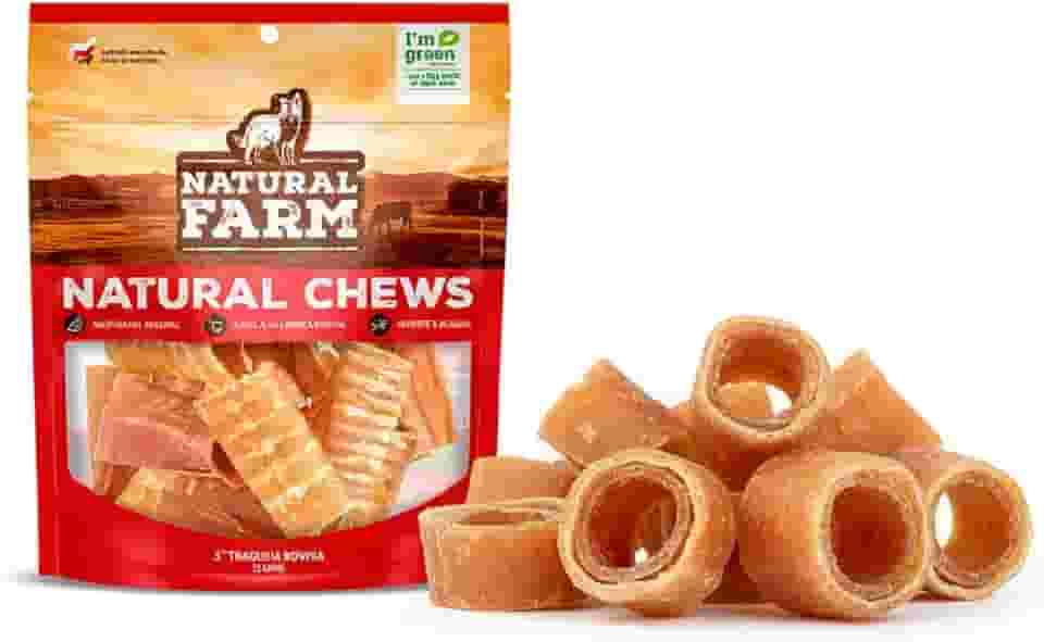 SmartyKat Osso 3 Traqueia para Cães Natural Farm, 12 Unidades, Sem Sabor