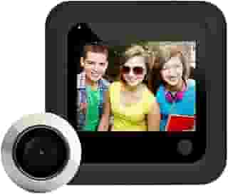 LAURAG Campainha de vídeo de 2,4 polegadas 145 graus visor olho mágico de vídeo campainha de porta inteligente para casa ao ar livre monitor campainha visual