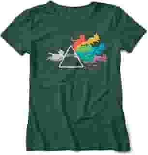 Camiseta Geek Feminina Gato Prisma 5 Cores