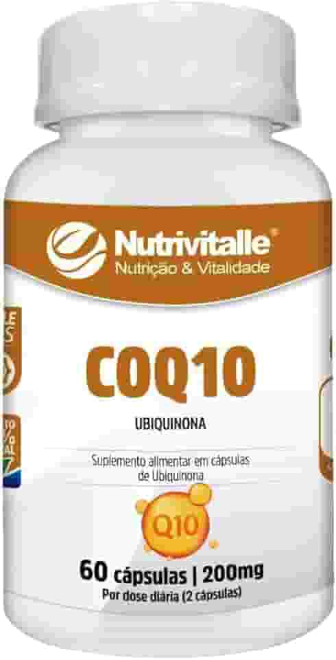 Coenzima Q10 200mg 60 Cápsulas COQ10 Ubiquinona Nutrivitalle