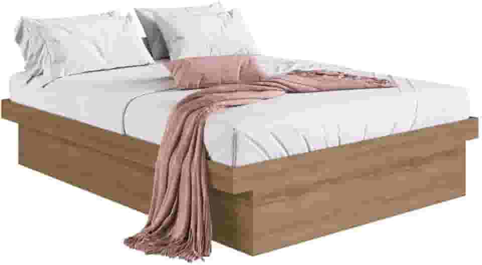 Cama Box Casal Queen com Baú Cb1160 158x198cm Haste Articulável Aço Marrom - Art In Móveis
