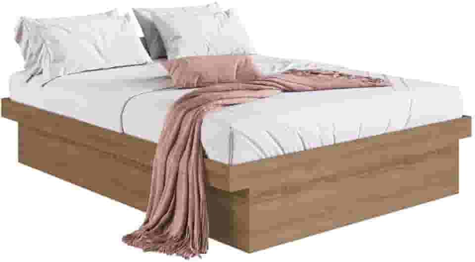 Cama Box Casal Queen com Baú Cb1160 158x198cm Haste Articulável Aço Marrom - Art In Móveis