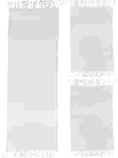 Jogo de Tapetes para Cozinha 3 Peças Decolab Básico | Kit com 1 Passadeira e 2 Tapetes para Cozinha | Design Liso em Algodão Premium | Tapetes Laváveis e Duráveis (Branco-cru)