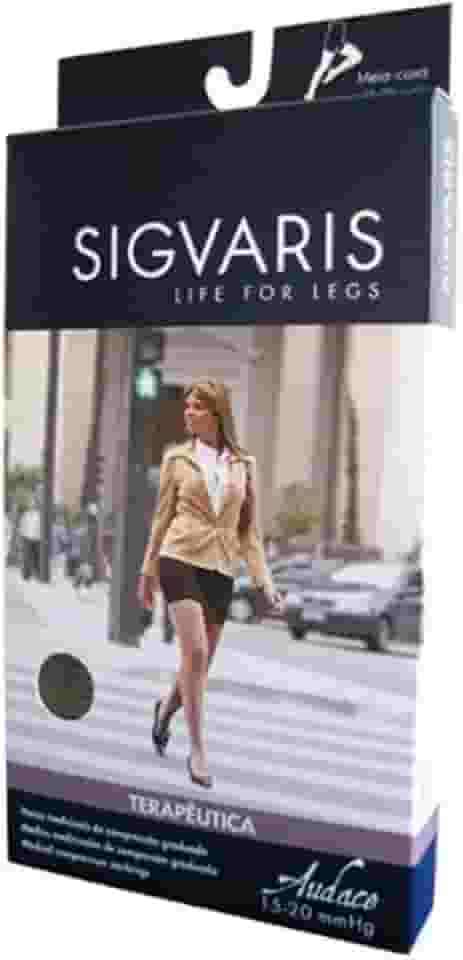 Meia Sigvaris Audace 3/4 Suave Compressão Ponteira Aberta (15-20 mmhg) 120A