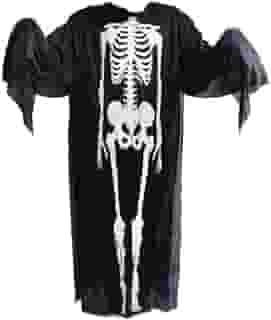 Fantasia Adulto Pânico Caveira Esqueleto Halloween