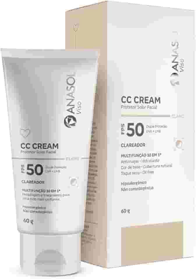 CC Cream Facial FPS 50 Claro 60g - Anasol