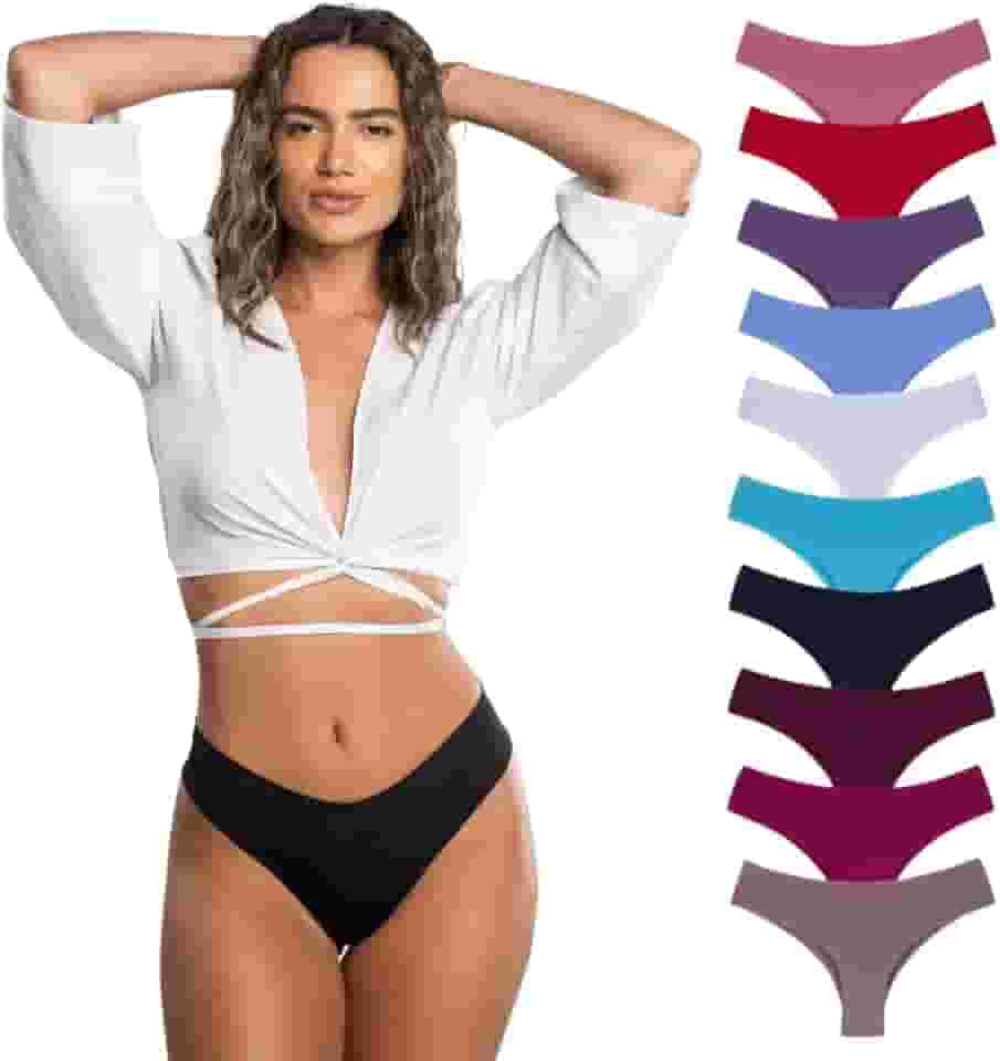 Kit 10 Calcinhas Tanga Sem Costura - Corte Laser