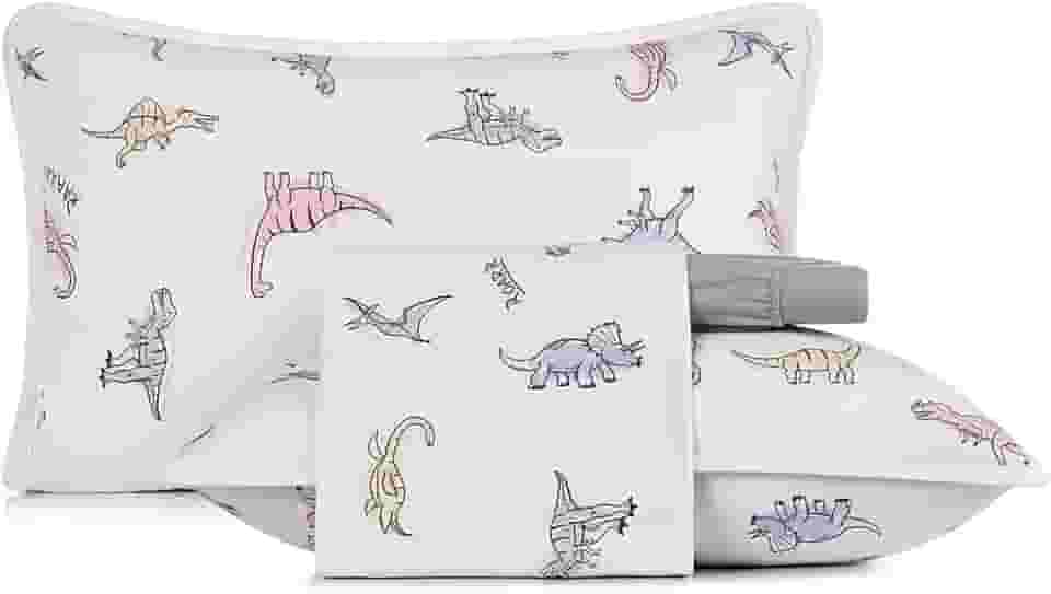 Jogo cama simples 2pc Mundo Kids Malha - Rugidino - Solteiro