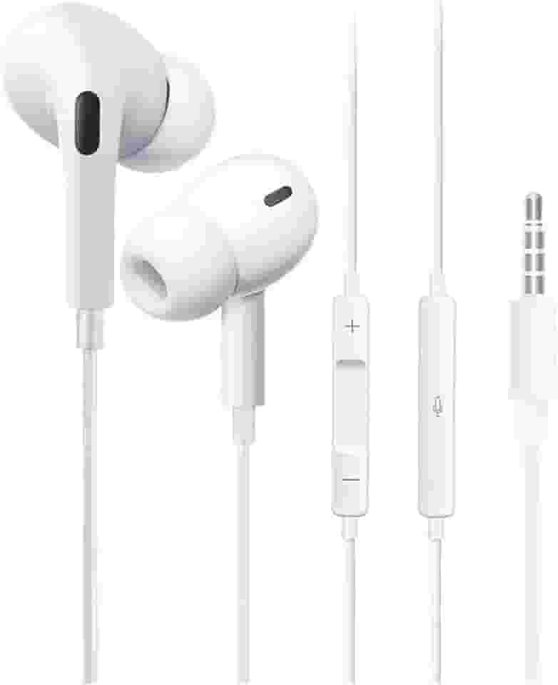 Fones de Ouvido Com Fio Com Cancelamento de Ruído - Compatíveis Com Apple e Samsung