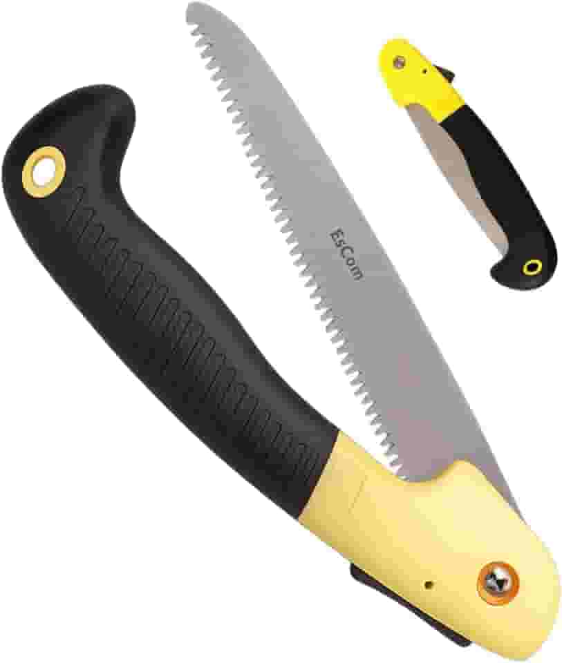 Serrote Dobrável Profissional Poda 18cm com Lâmina em Aço Carbono para Madeira, Galhos e PVC – Poda, Camping e Jardinagem