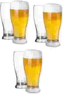 Kit 6 Copos Tulipa de Vidro 195ml para Chopp, Cerveja, Drinks e Bebidas – Design Clássico e Elegante