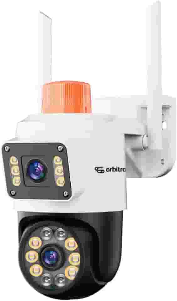 Câmera Externa Segurança Wifi IP Dupla Lente Yoosee Visão Noturna A Prova D'água Com Luz Sirene Alarme Orbitronic