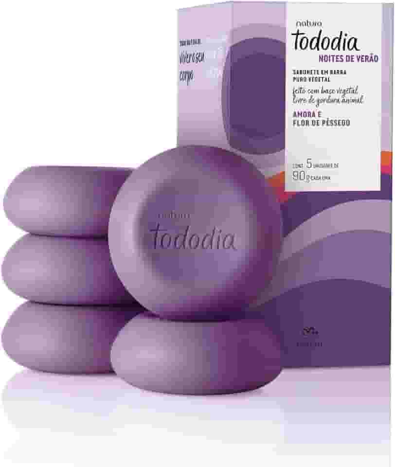Sabonete em Barra Puro Vegetal Tododia Amora e Flor de Pêssego