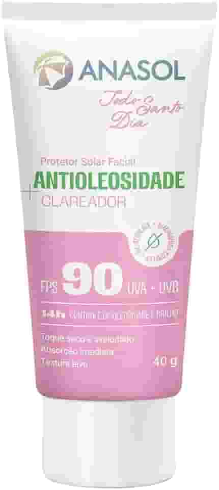 Anasol Protetor Solar Facial Antioleosidade Clareador Todo Santo Dia FPS90 40g