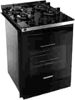 Fogão Brastemp 4 Bocas de embutir Preto com mesa de vidro e dupla chama - BYO4XAE Bivolt