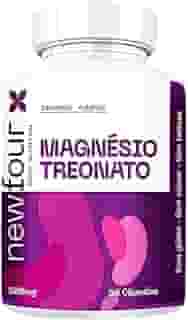 Magnésio Treonato 650mg – Newfour | Magnésio L-Treonato para Sono, Memória e Concentração | Suplemento para o Cérebro e Ansiedade | 60 Cápsulas | Fórmula Sem Glúten